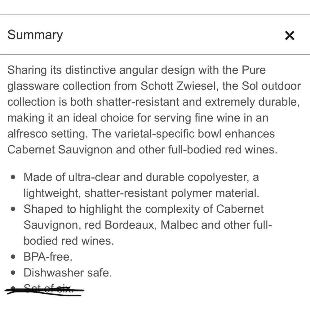 Williams Sonoma Outdoor Stemless Wine Glasses Set of 4 Sol Shatterproof